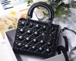 Dior Medium Lady Dior Bag In Black Diamond Calfskin - Image 2