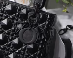 Dior Medium Lady Dior Bag In Black Diamond Calfskin - Image 6