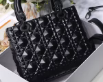 Dior Medium Lady Dior Bag In Black Diamond Calfskin - Image 9