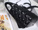 Dior Medium Lady Dior Bag In Black Diamond Calfskin - Image 7