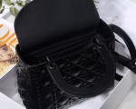 Dior Medium Lady Dior Bag In Black Diamond Calfskin - Image 8