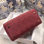 Dior Medium Lady D-Lite Bag In Mallow Rose Cannage Canvas - Image 2