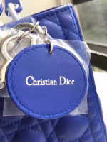 Dior Medium Lady Dior Bag In Blue Lambskin - Image 3