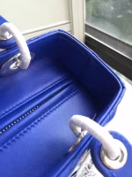 Dior Medium Lady Dior Bag In Blue Lambskin - Image 7