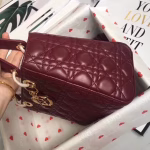Dior Medium Lady Dior Bag In Bordeaux Lambskin - Image 8