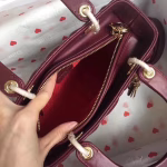 Dior Medium Lady Dior Bag In Bordeaux Lambskin - Image 2