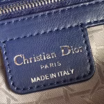 Dior Medium Lady Dior Bag In Indigo Blue Cannage Lambskin - Image 6