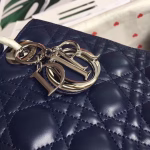 Dior Medium Lady Dior Bag In Indigo Blue Cannage Lambskin - Image 8