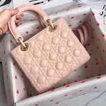 Dior Medium Lady Dior Bag In Pink Lambskin - Image 6