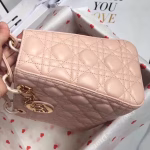 Dior Medium Lady Dior Bag In Pink Lambskin - Image 8