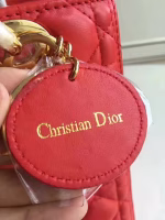 Dior Medium Lady Dior Bag In Red Lambskin - Image 5