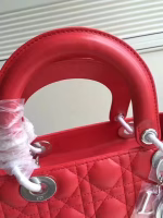 Dior Medium Lady Dior Bag In Red Lambskin - Image 7