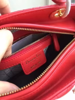 Dior Medium Lady Dior Bag In Red Lambskin - Image 6
