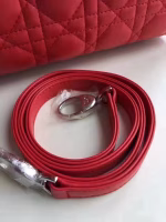 Dior Medium Lady Dior Bag In Red Lambskin - Image 3