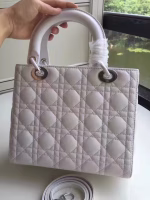 Dior Medium Lady Dior Bag In White Lambskin - Image 4