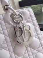 Dior Medium Lady Dior Bag In White Lambskin - Image 8