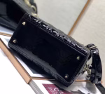 Dior Medium Lady Dior Bag In Black Patent Cannage Calfskin - Image 7