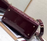 Dior Medium Lady Dior Bag In Red Patent Cannage Calfskin - Image 7
