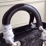 Dior Medium Lady Dior Bag In Black Patent Leather - Image 2