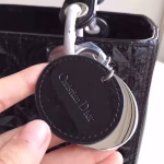 Dior Medium Lady Dior Bag In Black Patent Leather - Image 6