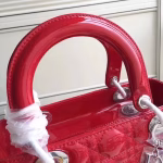 Dior Medium Lady Dior Bag In Red Patent Leather - Image 6