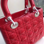 Dior Medium Lady Dior Bag In Red Patent Leather - Image 8