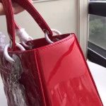 Dior Medium Lady Dior Bag In Red Patent Leather - Image 7