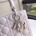 Dior Medium Lady Dior Bag In White Patent Leather - Image 3