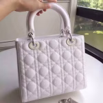 Dior Medium Lady Dior Bag In White Patent Leather - Image 4