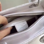 Dior Medium Lady Dior Bag In White Patent Leather - Image 6