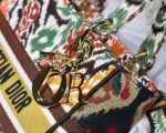 Dior Medium Lady D-Lite Bag In Yellow Multicolor Dior Paisley Embroidery - Image 8