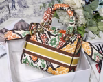 Dior Medium Lady D-Lite Bag In Yellow Multicolor Dior Paisley Embroidery - Image 2