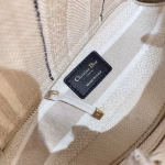 Dior Medium Lady D-Lite Bag In Beige Stripes Embroidery - Image 10