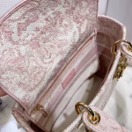 Dior Medium Lady D-Lite Bag In Pink Toile de Jouy Embroidery - Image 3