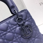 Dior Medium Lady Dior Bag In Indigo Blue Ultra Matte Calfskin - Image 2