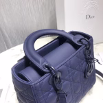 Dior Medium Lady Dior Bag In Indigo Blue Ultra Matte Calfskin - Image 6