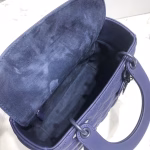 Dior Medium Lady Dior Bag In Indigo Blue Ultra Matte Calfskin - Image 5