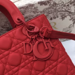 Dior Medium Lady Dior Bag In Cherry Ultra Matte Calfskin - Image 7