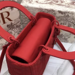 Dior Medium Lady Dior Bag In Cherry Ultra Matte Calfskin - Image 8
