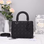 Dior Medium Lady Dior Ultra-Matte So Black Bag - Image 4