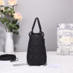 Dior Medium Lady Dior Ultra-Matte So Black Bag - Image 3