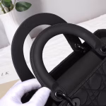 Dior Medium Lady Dior Ultra-Matte So Black Bag - Image 2