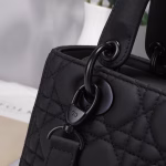 Dior Medium Lady Dior Ultra-Matte So Black Bag - Image 8