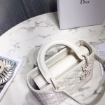 Dior Medium Lady Dior Bag In White Ultra Matte Calfskin - Image 2