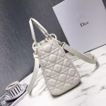 Dior Medium Lady Dior Bag In White Ultra Matte Calfskin - Image 4