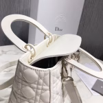 Dior Medium Lady Dior Bag In White Ultra Matte Calfskin - Image 7