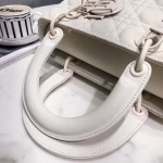Dior Medium Lady Dior Bag In White Ultra Matte Calfskin - Image 5