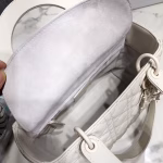 Dior Medium Lady Dior Bag In White Ultra Matte Calfskin - Image 3
