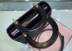 Dior Lady Dior Medium Bag In Black Wavy Crinkled Lambskin - Image 8