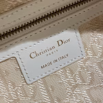 Dior Medium Lady Dior Bag In Wicker and White Oblique Jacquard - Image 11